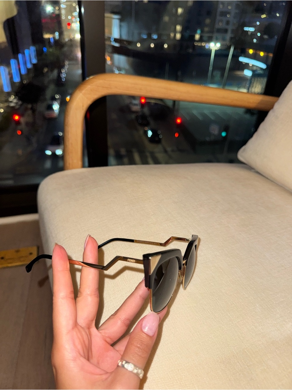 Fendi Geometric Cat Eye Sunglasses